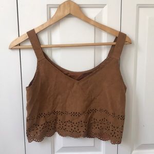 Fake Suede Tank